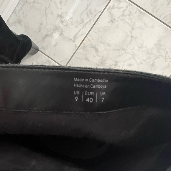 Aldo black genuine suede over knee boots block heel - Picture 6 of 6